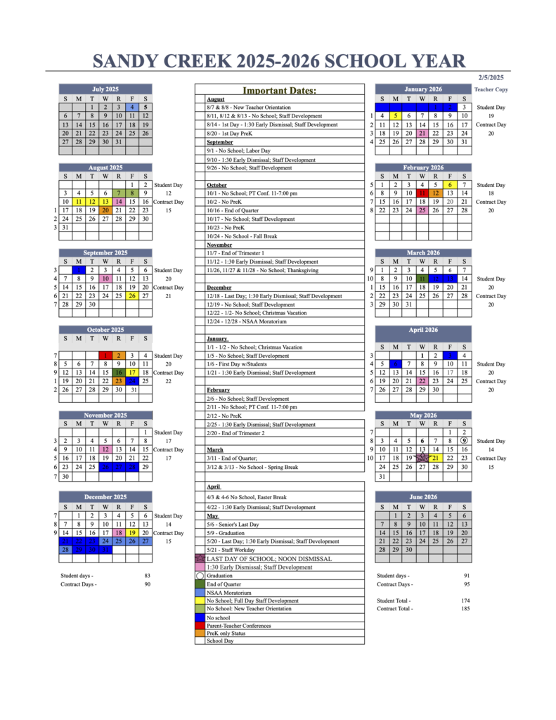 District Calendar