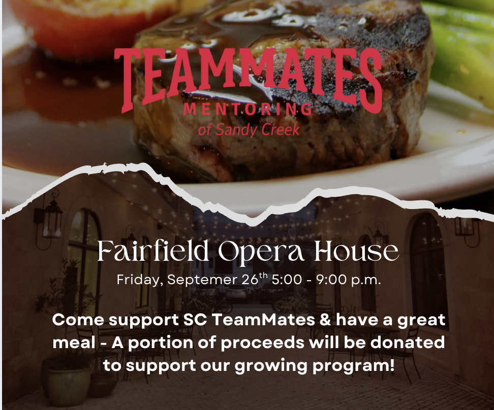 Support SC TeamMates this Friday at the Fairfield Opera House