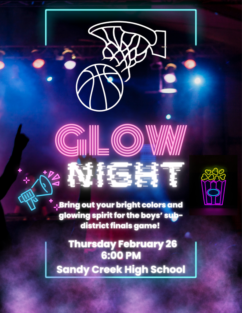 Bring out your bright colors and glowing spirit for the boys’ sub-district finals game! 