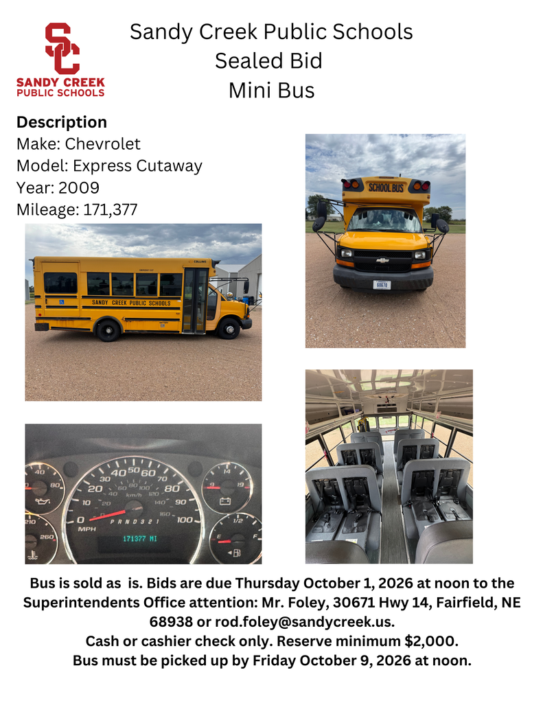 mini bus sealed bid