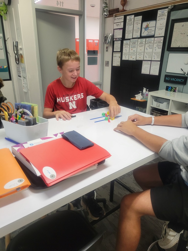 Parallel lines and a transversal to identify angle relationships.