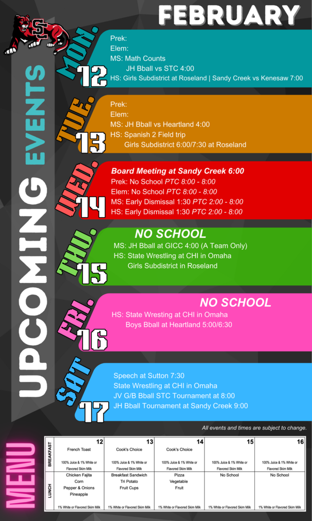 Weekly Happenings