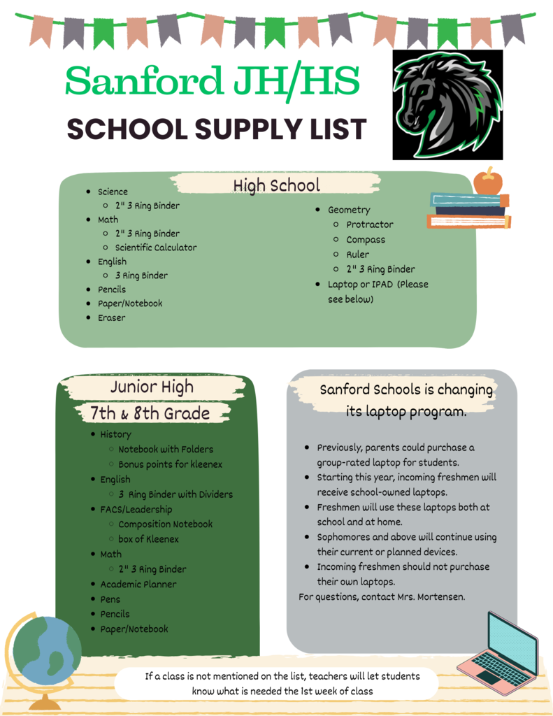 School Supply list 