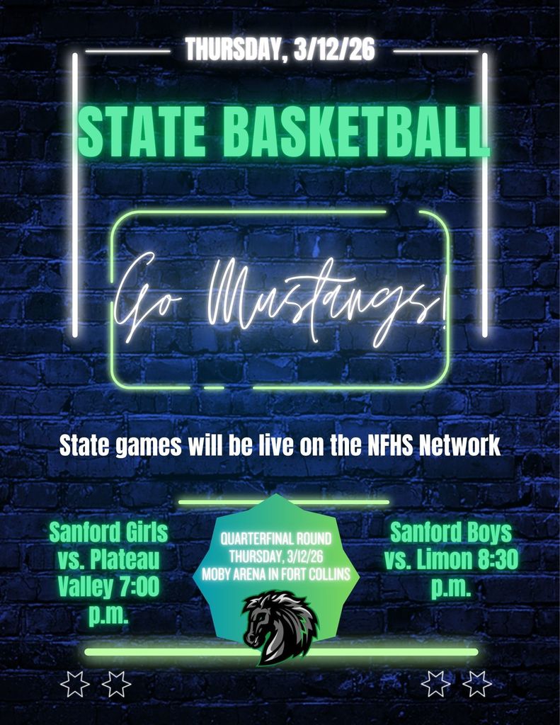ALL state basketball games will be live on NFHS Network. Go Mustangs!