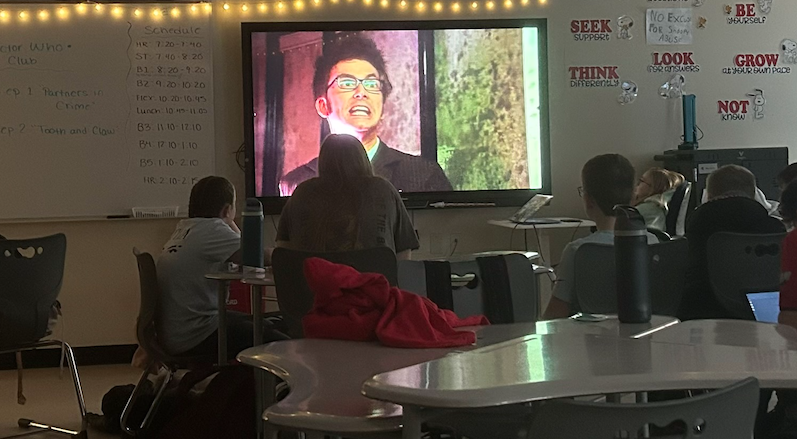 Sanford Middle School's Doctor Who Club has quickly become one of the most popular after-school activities this year and the enthusiasm speaks for itself. The club got its start during the 2024-2025 school year by sixth-grade teacher Abby Hanson, a longtime Doctor Who fan who wanted to share something she loved with her students during her first year of teaching.  After showing the British sci-fi series in class, the response was hard to ignore. "I got 10-plus kids interested right away," she said, "So I was like, okay, I'll start it." The club launched with around 15 members and has since doubled this year. I have 30 students signed up,” Hanson said. Every Tuesday after dismissal until 4 p.m., members get together to watch episodes of Doctor Who in order. Hanson brings a lot to the table beyond just hitting play. She keeps the conversation going with discussions about plot, storytelling, and production history, drawing on her deep knowledge of the show's behind-the-scenes world.  "We talk about how the show has had an influence on sci-fi, whether it's film, television, or literature," she explained. "Doctor Who has had a huge influence, and the kids are really into exploring that." One of the best things about the club is that no prior knowledge of Doctor Who is required. Some students came in already familiar with the show, while others were discovering it for the first time. Either way, the welcoming atmosphere and the excitement of watching together has been enough to get everyone invested. The students are clearly hooked. Sixth-grader Zoey Bolduc, returning for her second year, was one of the kids who pushed for the club to exist in the first place. After Hanson introduced the show in class, Zoey thought it was a no-brainer. "I told her that she should make a club about this. I thought that would be really cool." Now, her favorite part is simple: "Mostly just hanging out, watching Doctor Who, and talking about the show." Fellow member, sixth-grader, Ana Grant, put it best: "The show is very fun,” Grant said. “You can't look away, because you're going to miss whatever's happening."