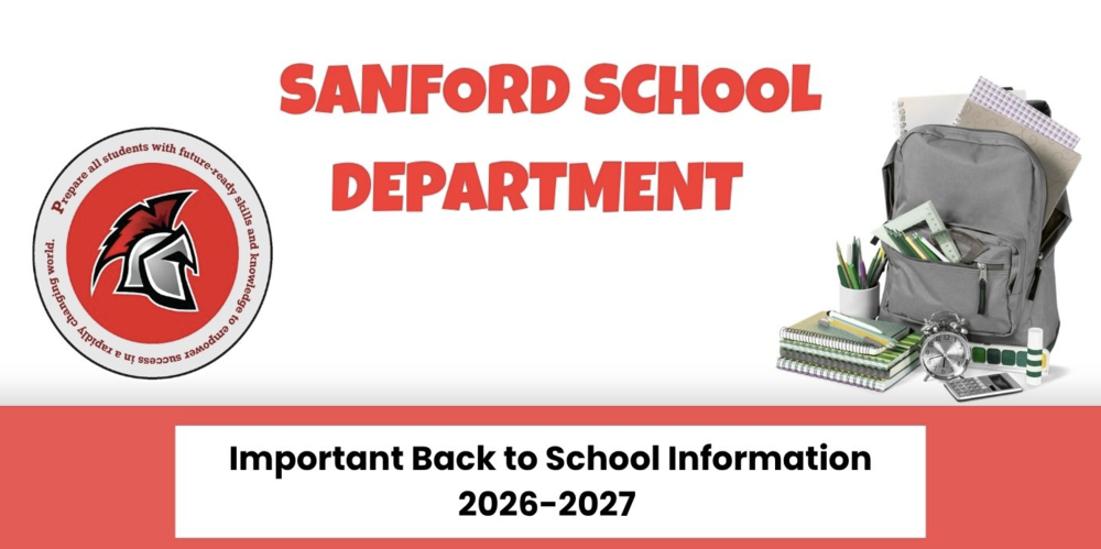 The Sanford School Department is excited to welcome families back for the 2026–2027 school year. Find all the important back-to-school information here: https://app.smore.com/n/wg47s