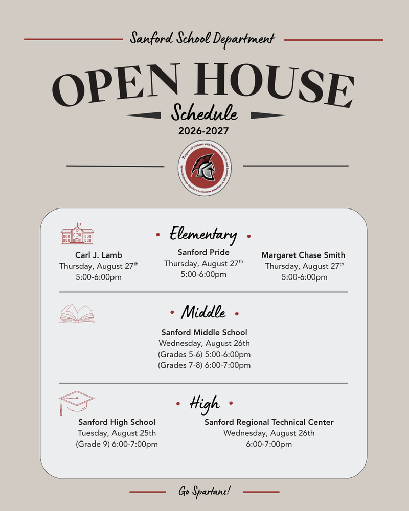 Open House Schedule