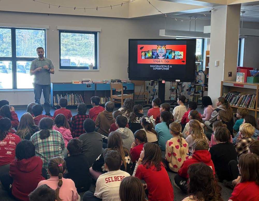 Children's Author Visits Sanford Fourth Graders