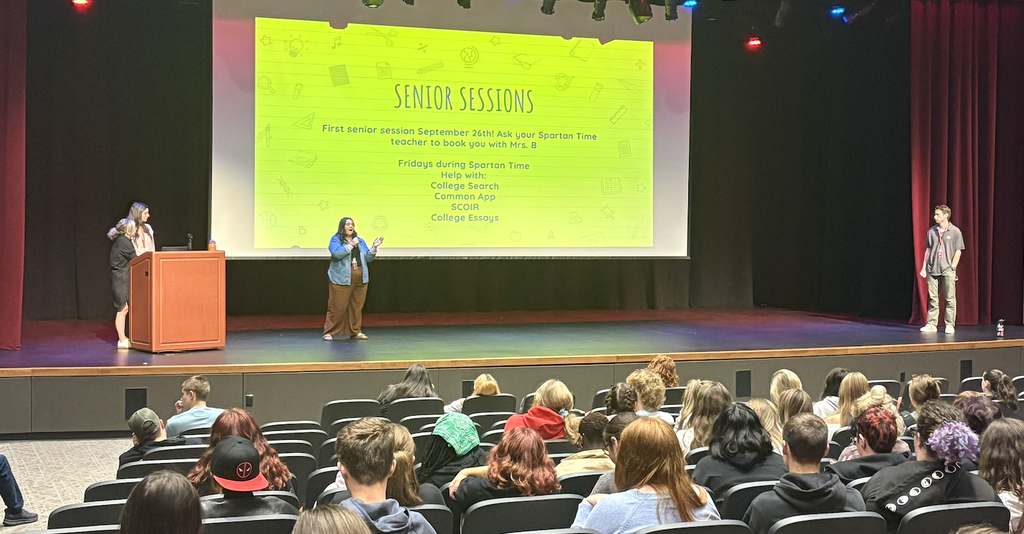 Sanford High School’s counseling team kicked off an exciting new support program last week! Seniors packed the Performing Arts Center to learn about post-graduation planning and college applications. 🗓️ NEW: Weekly "Senior Sessions" start Friday, Sept. 26th First topic: "What You Need to Know to Apply to a 4-year College"  Support is available for ALL post-grad paths!