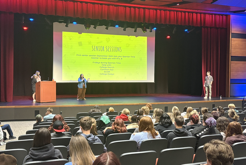 Sanford High School’s counseling team kicked off an exciting new support program last week! Seniors packed the Performing Arts Center to learn about post-graduation planning and college applications. 🗓️ NEW: Weekly "Senior Sessions" start Friday, Sept. 26th First topic: "What You Need to Know to Apply to a 4-year College"  Support is available for ALL post-grad paths!