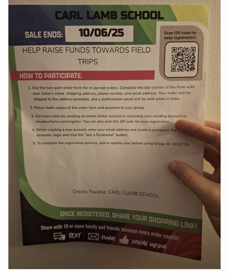 Meadow Farms Fundraiser Due Oct. 6th. 