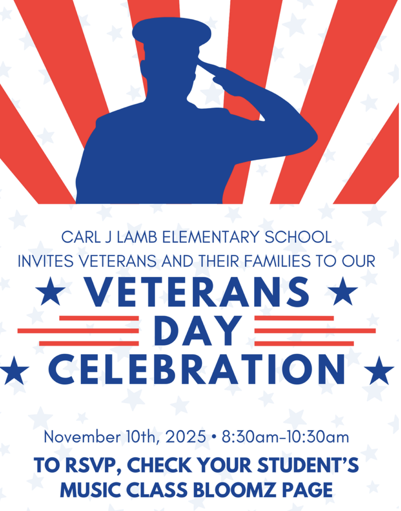 We invite all Veterans with a CJL-student relative to attend and be honored at our annual Veterans Day Celebration on November 10th from 8:30am-10:30am. To learn more or to RSVP, check your student's music class Bloomz page.