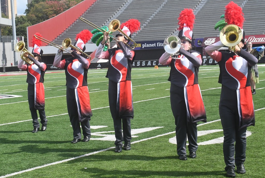 Reminder! Sanford High School is hosting the Maine Band Directors Association State Marching Band Finals right here at Alumni Stadium on Saturday, October 25. 🎵 Show starts at 5:00 PM ⭐ Your Sanford Spartans take the field LAST  This year's show, "Echoes of the Earth," is a stunning celebration of our connection to the natural world. Our students have poured their hearts into this performance since August, and tomorrow is their final competitive show of the season! 🎟️ Tickets: Students/Seniors: $8 Adults: $10
