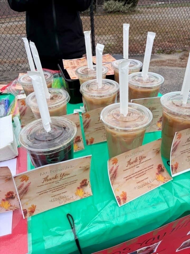 "Rise, Shine, and Drive-Thru Coffee Time!" was a huge success! Thank you to all the families who came through the drop-off line for hot coffee, iced coffee, alani, and brisk - and a special shoutout to those who sent "Special Delivery" pick-me-ups to our amazing teachers and staff