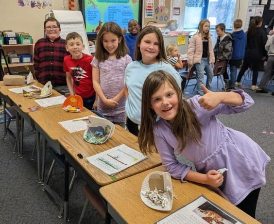 3rd Graders welcomed families and were proud to share their learning about animal adaptations with them.  