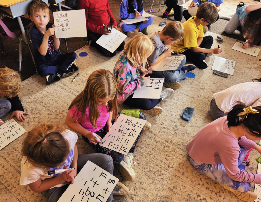 Carl J. Lamb second graders are diving deep into the wonderful world of number patterns! In Unit 3 of Reveal Math, students are exploring: ✨ Skip counting by 5s, 10s, and 100s ✨ Even and odd numbers ✨ Arrays and repeated addition ✨ Exciting addition patterns It's amazing to see how engaged our young mathematicians are as they build on their place value skills and discover the patterns that make math so fun!