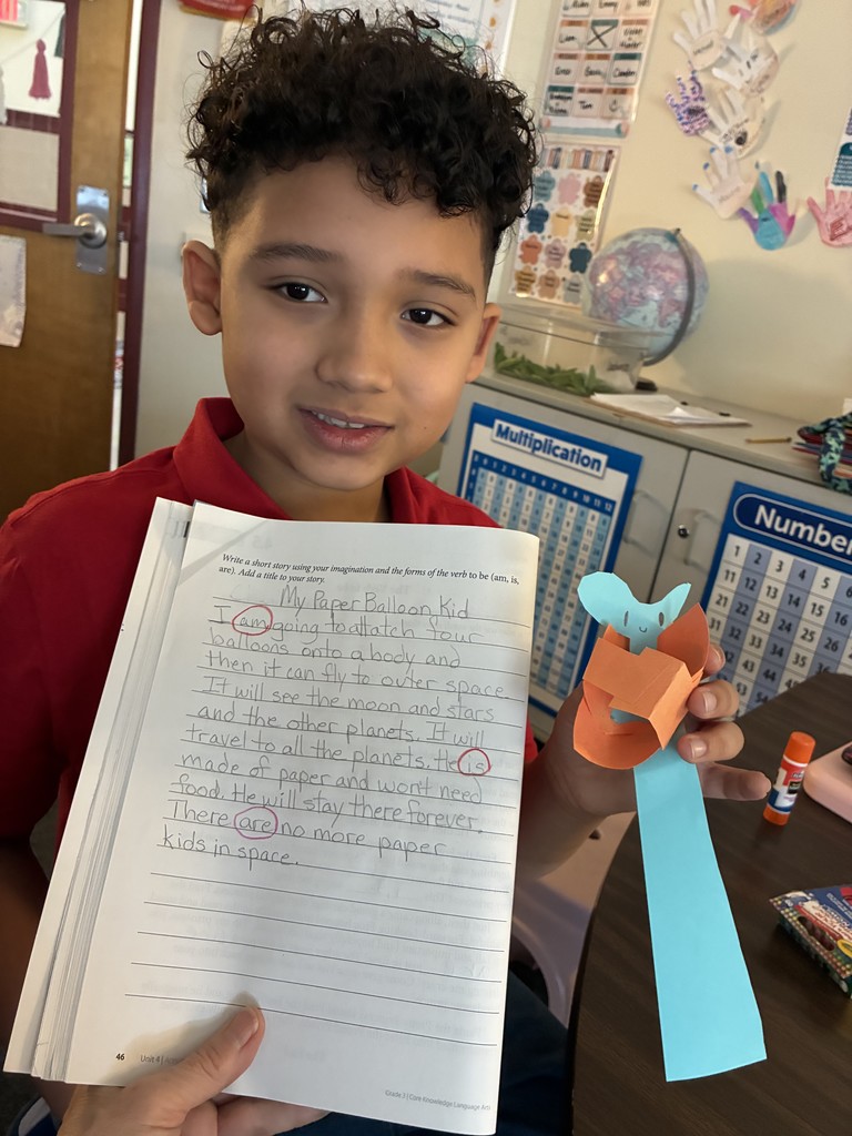 3rd grade author with great imagination at CJL