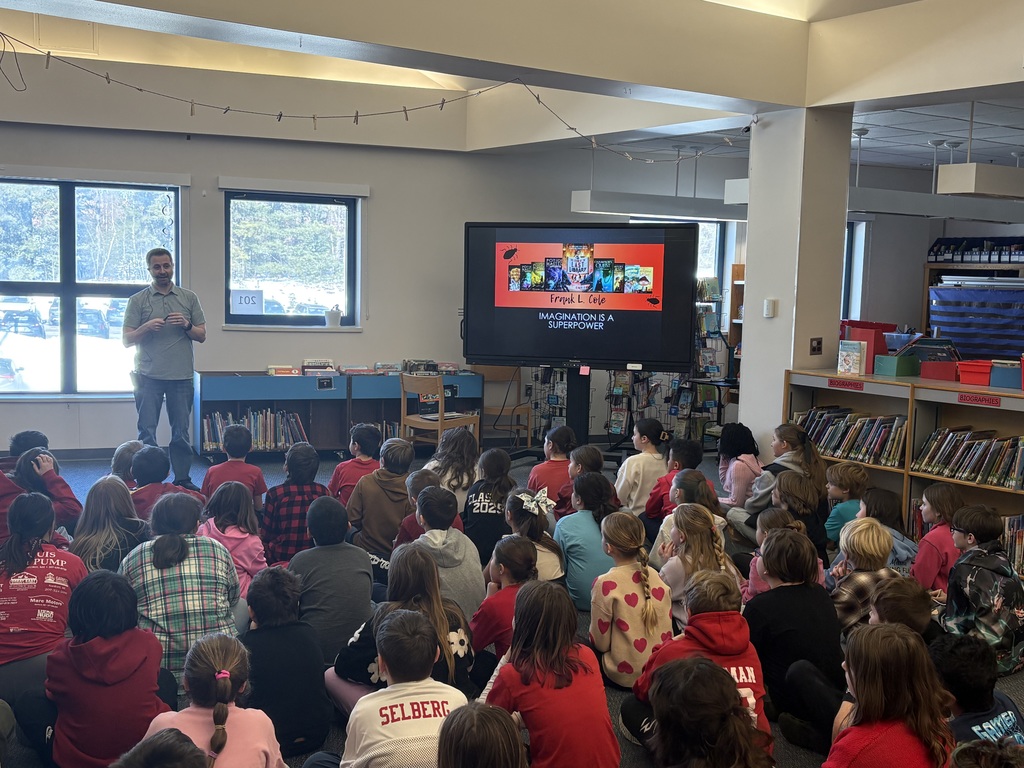 📚 What an exciting day for our fourth graders yesterday! Children's author Frank Cole visited Margaret Chase Smith, Carl J. Lamb, and Sanford Pride Elementary Schools to share his writing journey and inspire young writers.