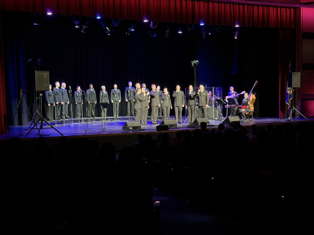 Huge thank you to the U.S. Navy Band Sea Chanters for putting on a wonderful show at the Performing Arts Center today for our high school students this afternoon!