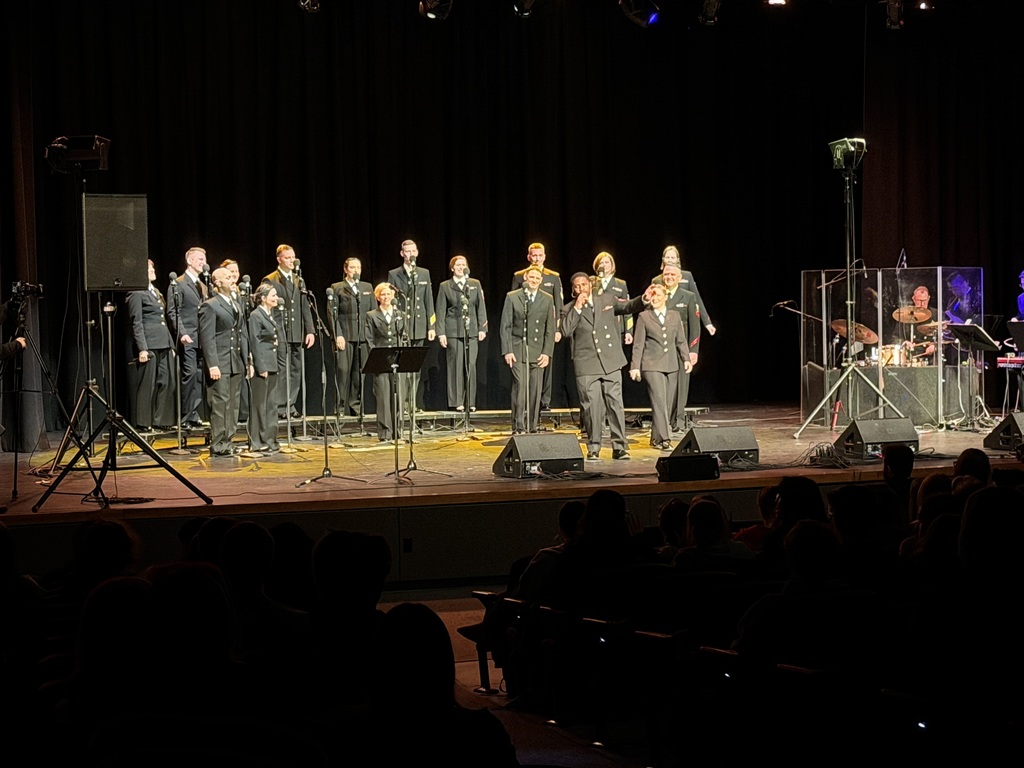 Huge thank you to the U.S. Navy Band Sea Chanters for putting on a wonderful show at the Performing Arts Center today for our high school students this afternoon!