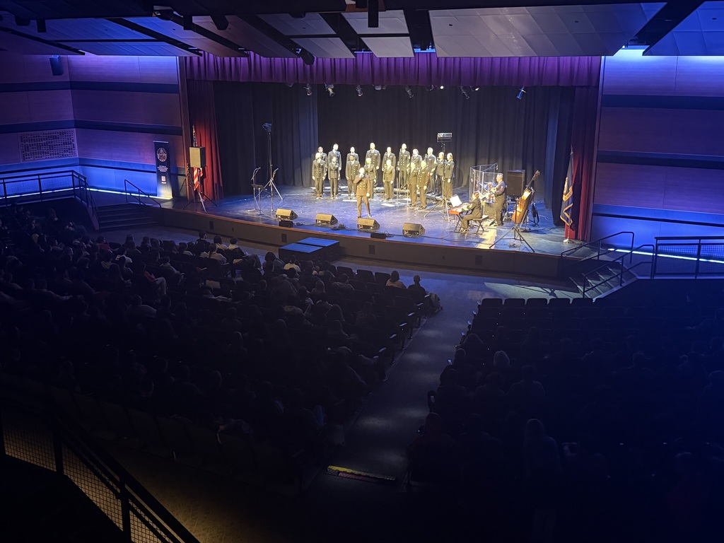 Huge thank you to the U.S. Navy Band Sea Chanters for putting on a wonderful show at the Performing Arts Center today for our high school students this afternoon!