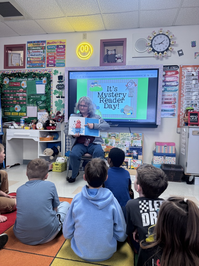 Last Friday, students at Carl J. Lamb Elementary enjoyed a special Mystery Reader event! Teachers, staff, admin, and parents volunteered their time to visit classrooms and read aloud to students for 20-minute sessions. Books were provided for any readers who needed them. It was a wonderful way to bring the school community together around a love of reading. A big thank you to everyone who participated and made it such a memorable day for our kids!