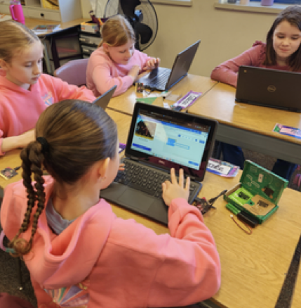 Something really cool is happening in Mrs. LaPointe's 4th grade class at Carl J. Lamb Elementary! Students have been learning to code using Micro:Bits, small computers that bring their code to life with lights, sounds, buttons, and sensors. Through this hands-on experience, kids are building problem-solving, creativity, and critical thinking skills while learning how technology actually works. The goal is simple but powerful: we want our students to be creators of technology, not just users of it.