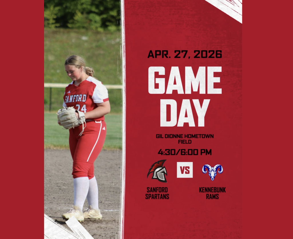 Good luck to our softball teams as they face off against the Kennebunk Rams at 4:30, with the jv game to follow!