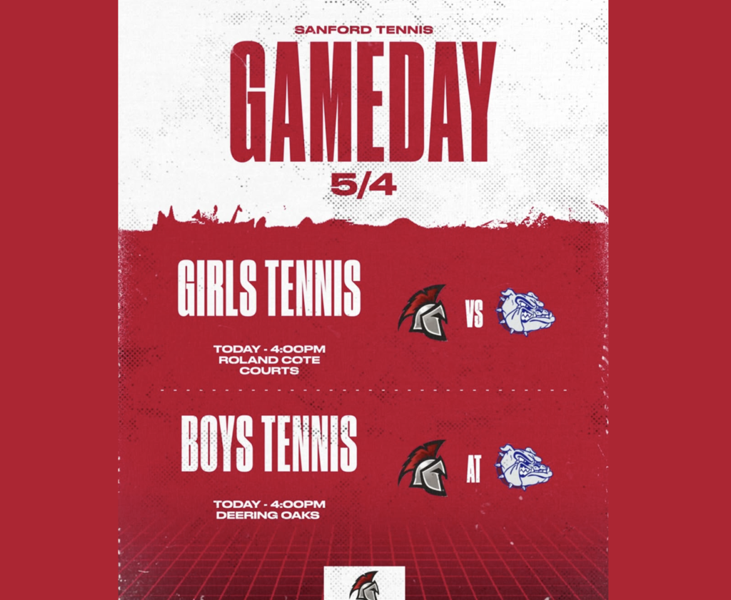Good luck to our Boys' and Girls' tennis teams as they play the Portland Bulldogs!