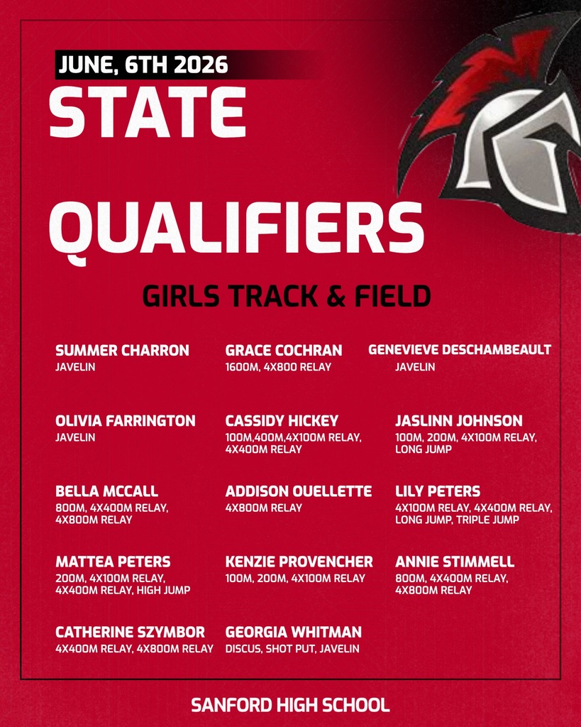 Congratulations & Good luck to our 25 State Qualifiers on our Track & Field team. They will travel to compete in the State Championship meet at Cameron Stadium in Bangor on Saturday, June 6th at 10:00 am. Tickets will be available for purchase using Gofan.co/MPA