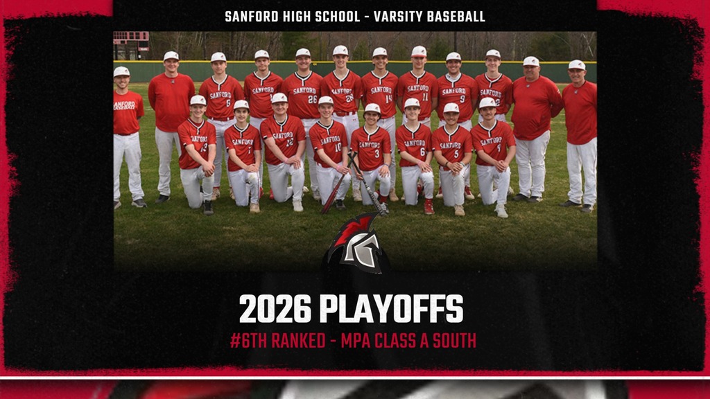 Congratulations to our Varsity Baseball team on finishing the regular season 11-5 and earning the #6 seed! They will host the #11 Kennebunk Rams on Tuesday, June 9th at 4:30 PM at Goodall Park for a Preliminary playoff game!