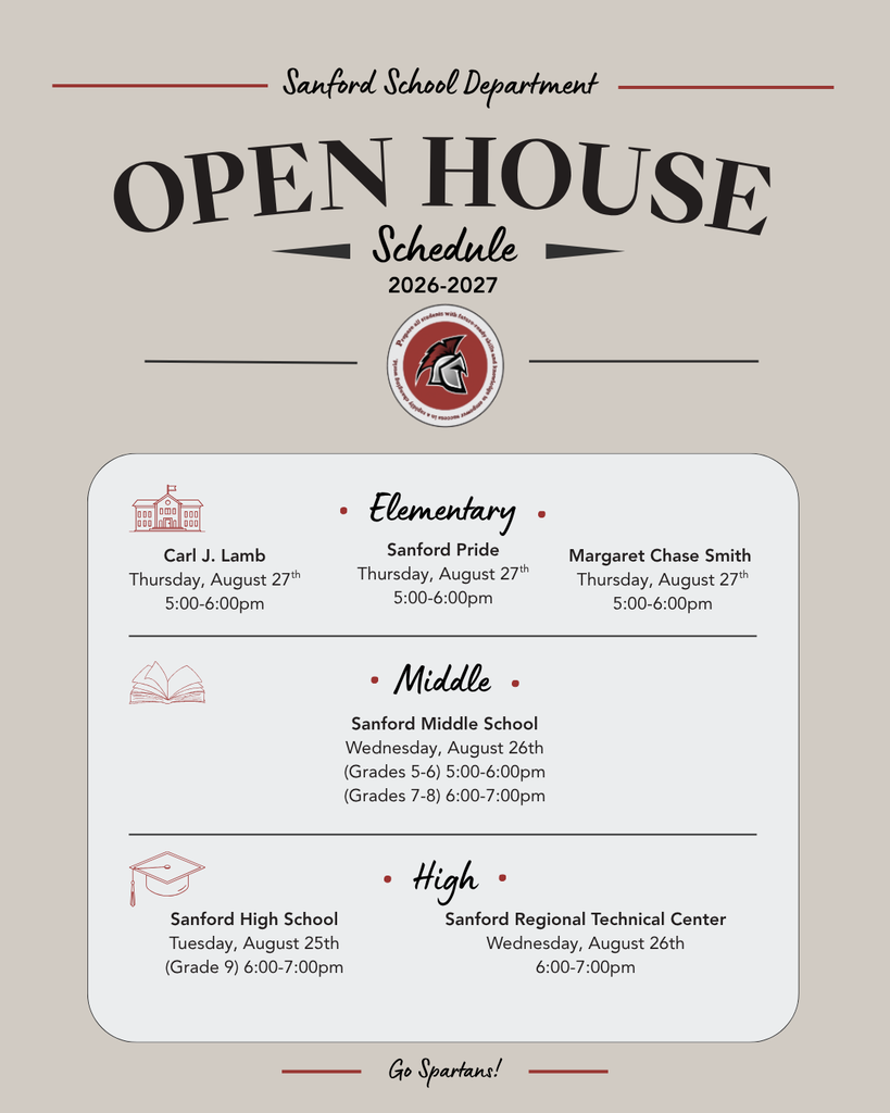 Open house schedule