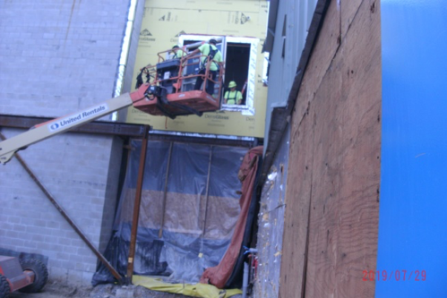 Window being installed