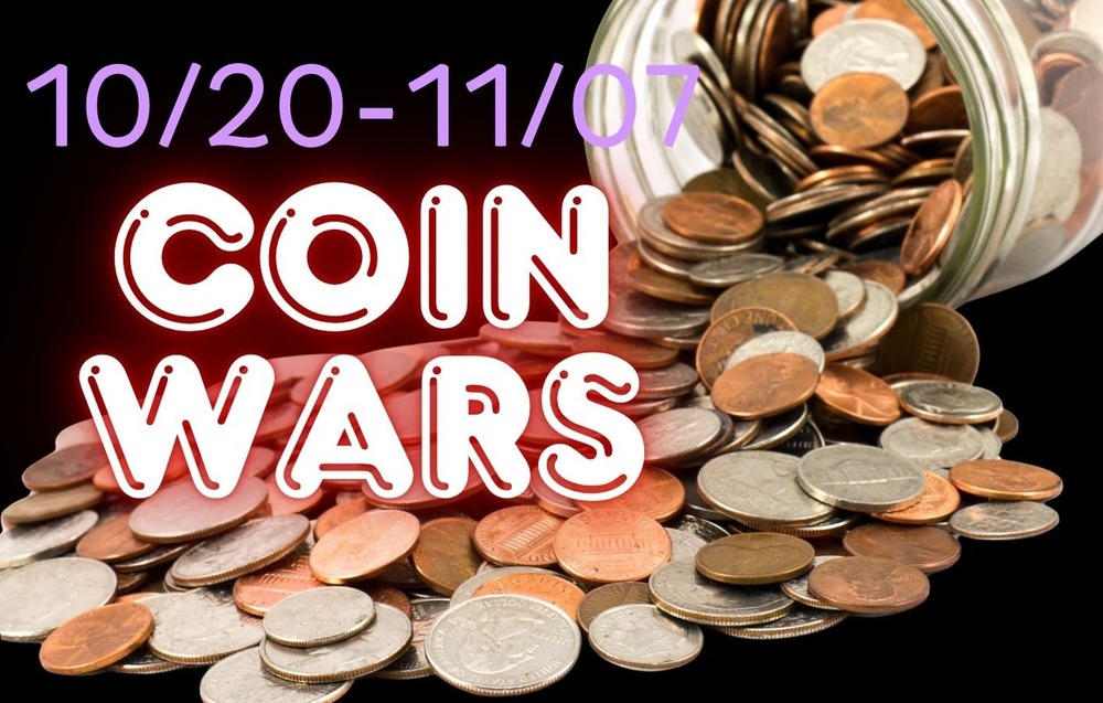 fleyer announcing the fundraiser coin wars to support families during the holidays