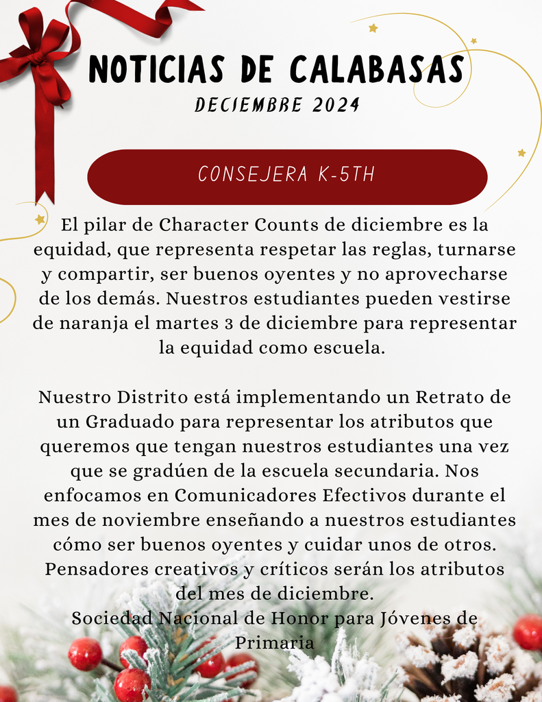 Noticias de diciembre de Calabasas