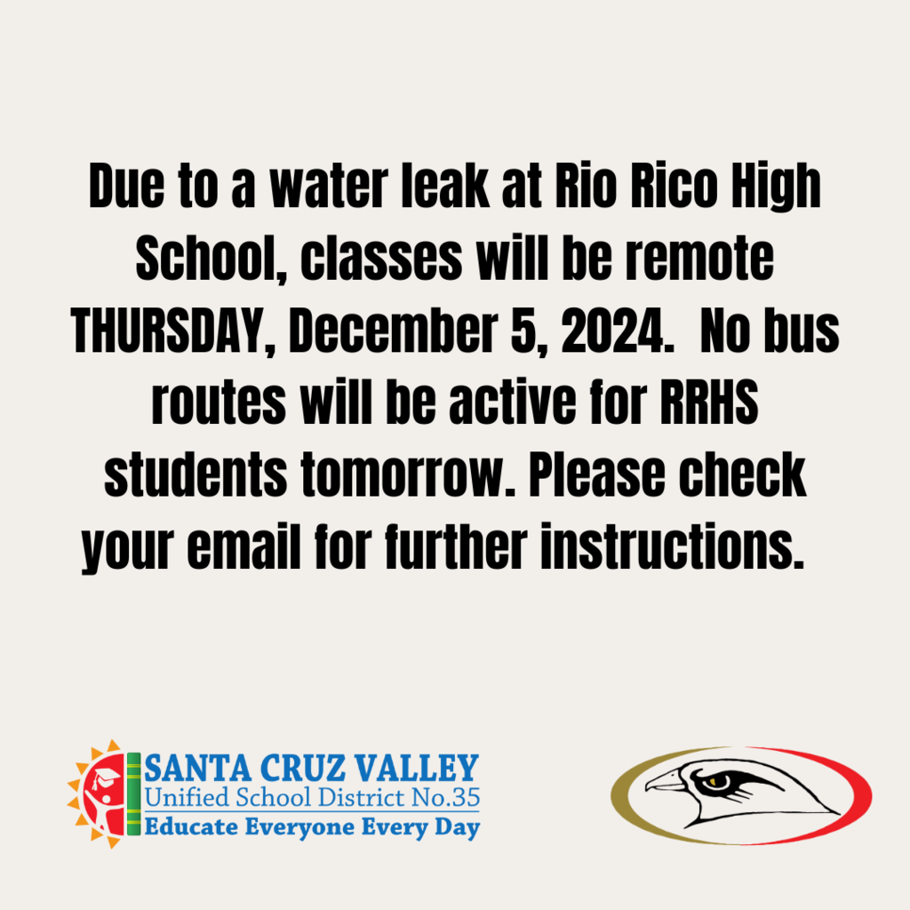 RRHS Shifting to Remote Learning on 12/05/2024