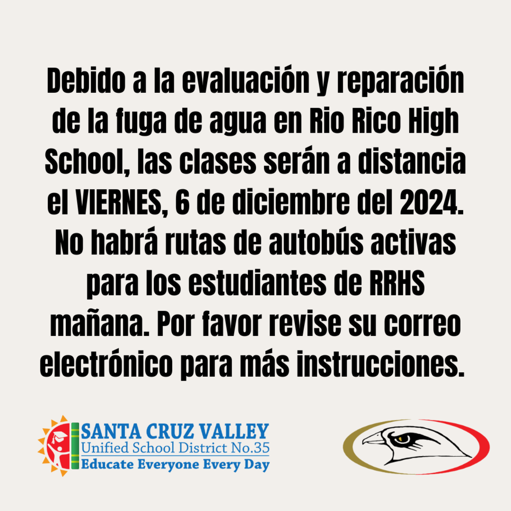 RRHS Shifting to Remote Learning on 12/06/2024