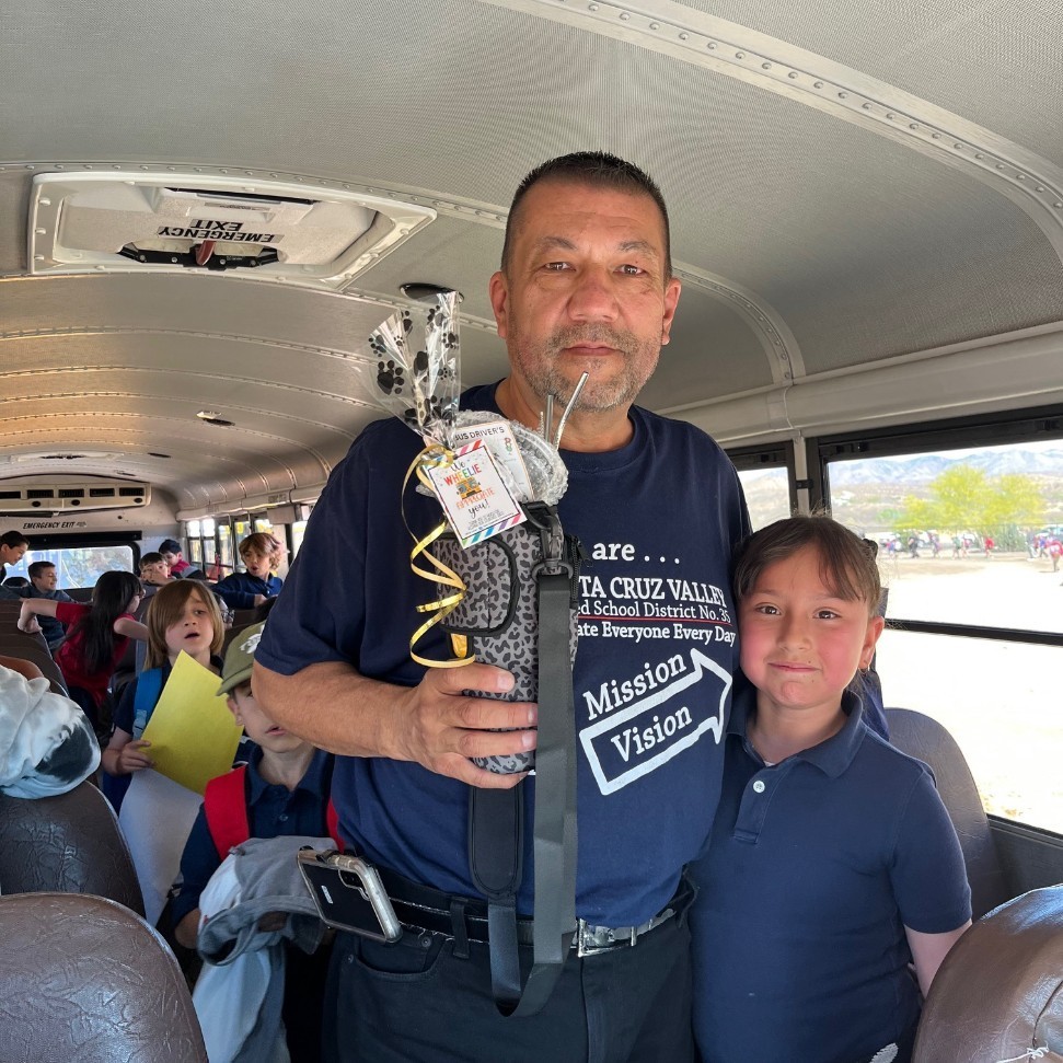 bus driver and student