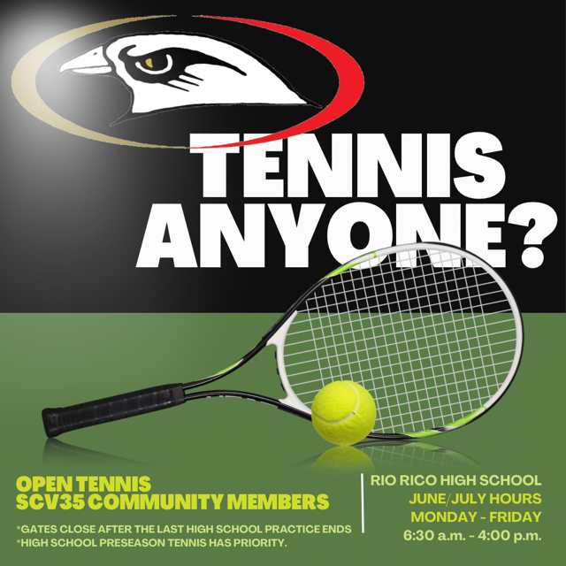 RRHS Tennis Courts Summer 2025 Availability