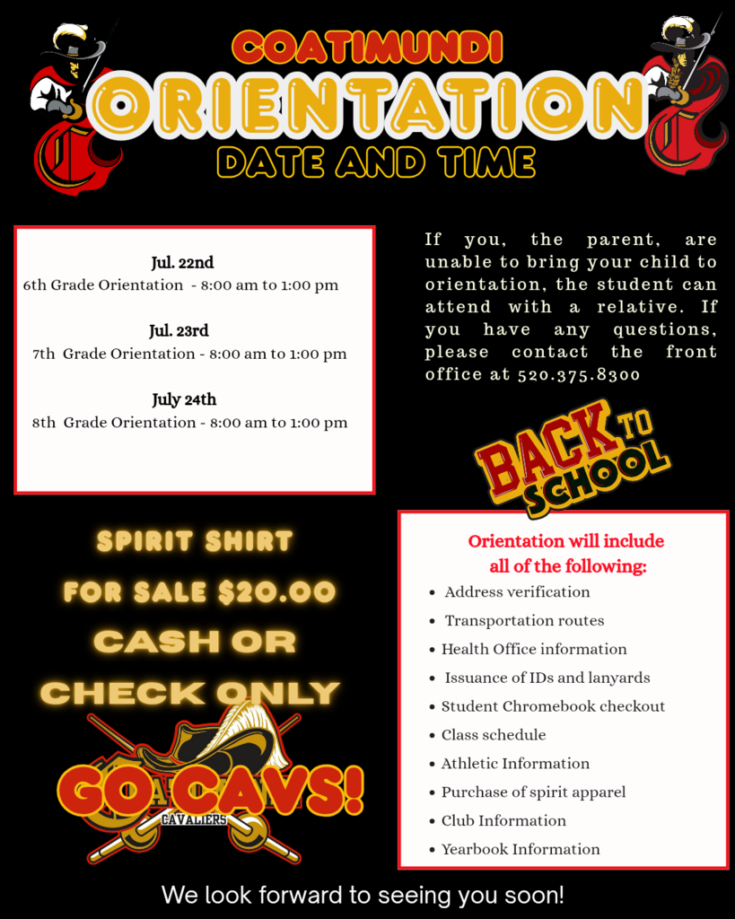 Flyer announcement of upcoming registration dates