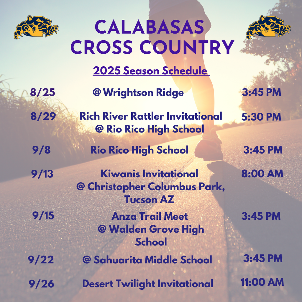 Calabasas Cross Country Schedule