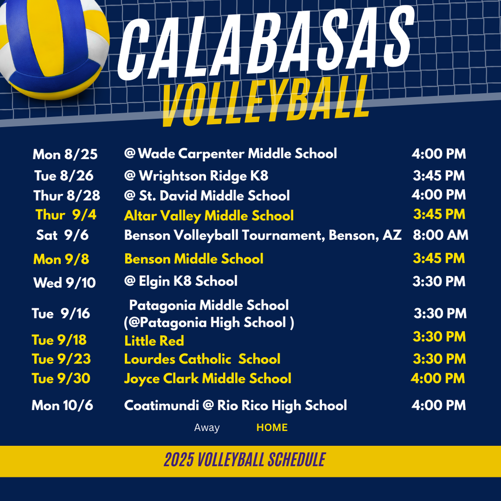 Volleyball Schedule
