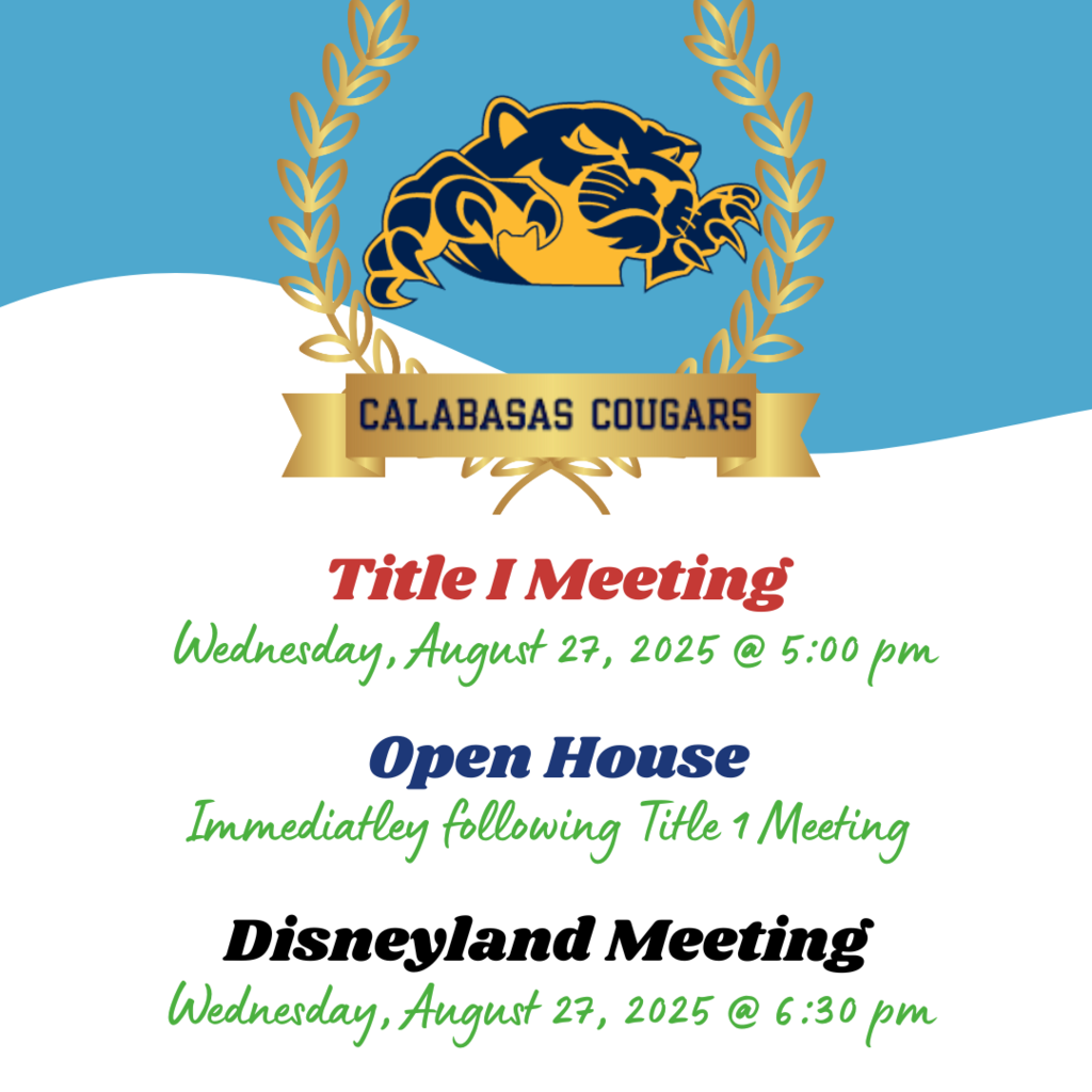 Title I , Open House & Disneyland Meeting
