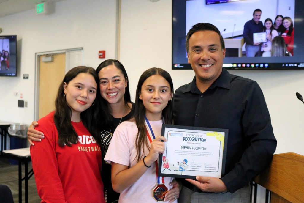 Sohpia Yocupicio , her family, and Mr. Chavez