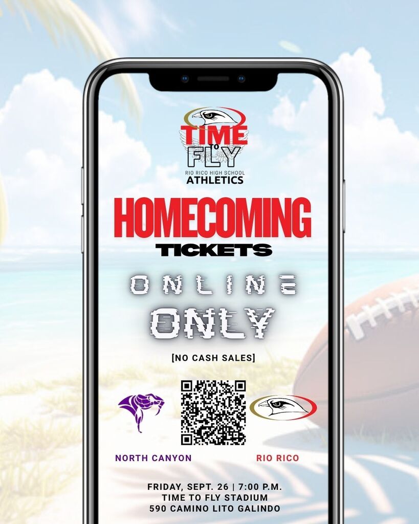 RRHS Homecoming Football Game September 26 online ticket sales only 
