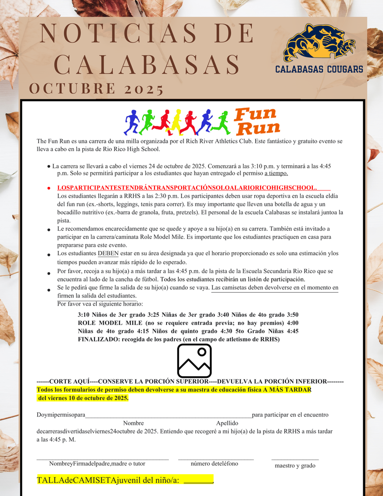 Oct Newsletter Spanish
