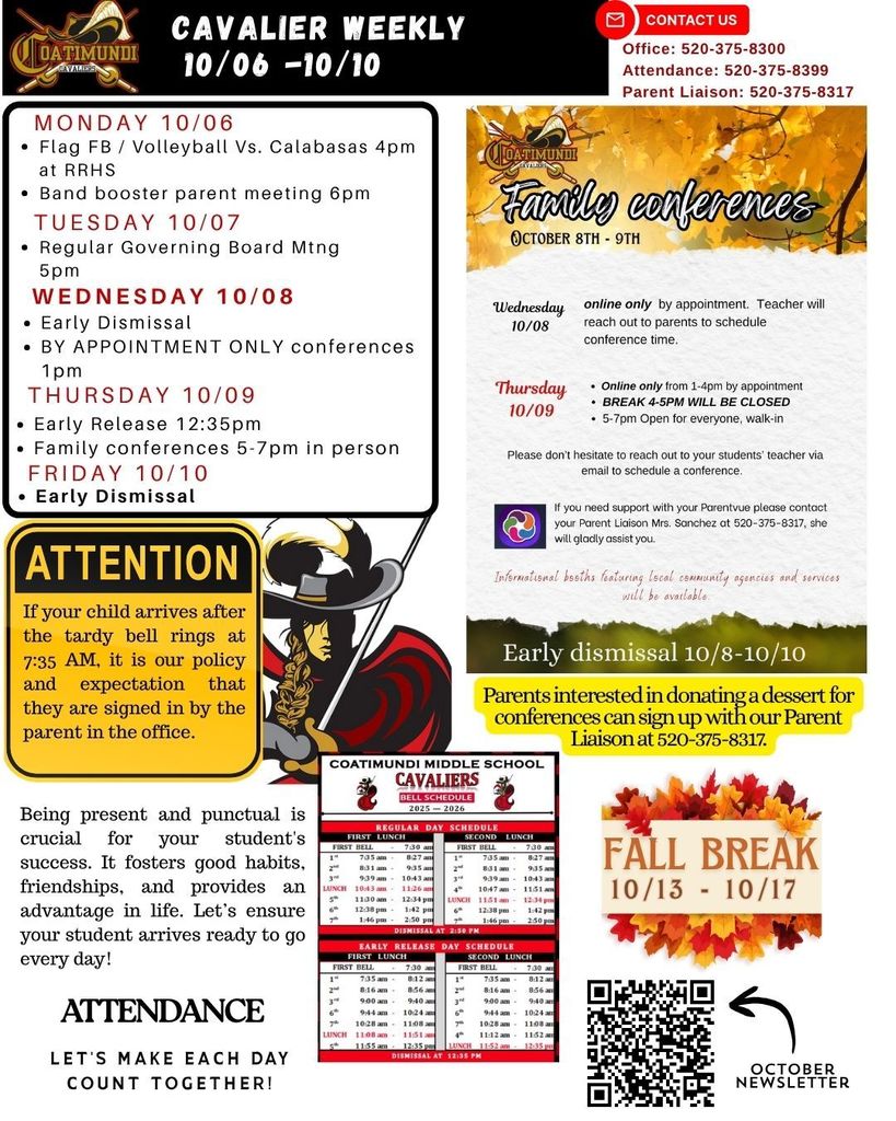 week at a glance with conference information