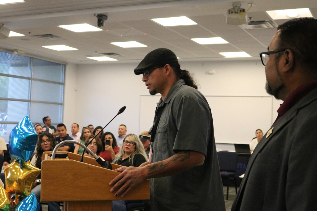 Governing Board Members Recognize Students' Artwork 