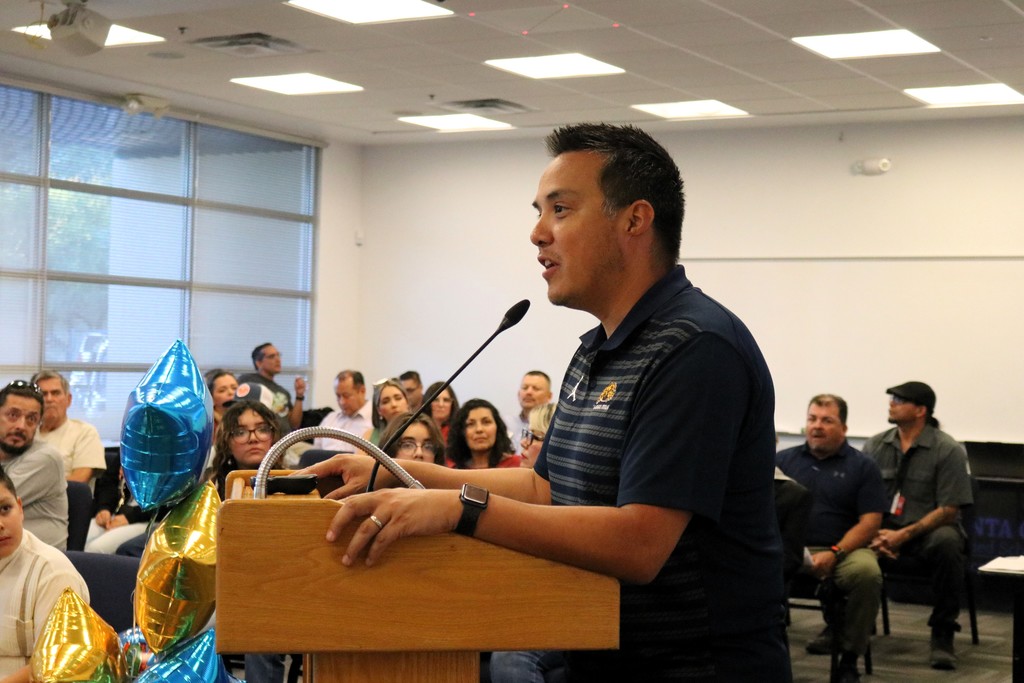 Governing Board Members Recognize Students' Artwork 