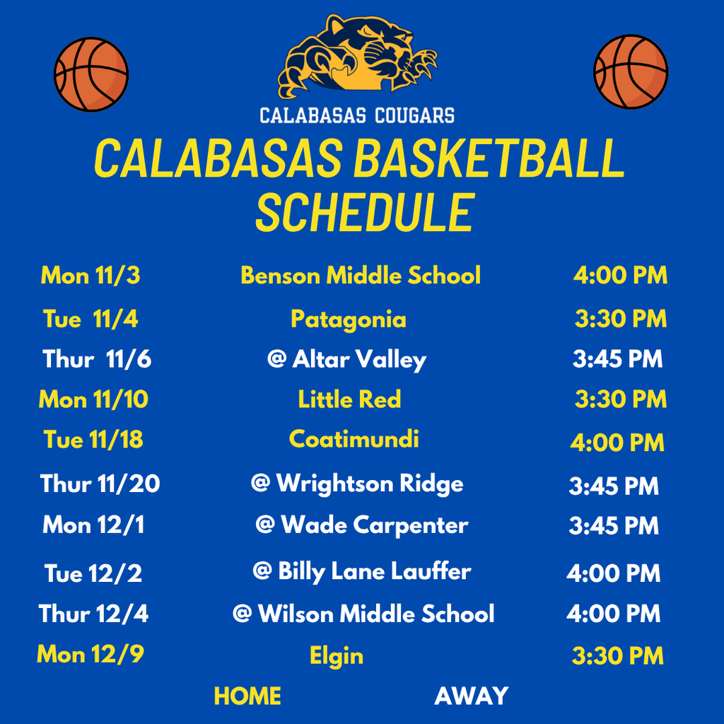 November Basketball Schedule